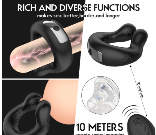 Vòng rung đeo dương vật điều khiển từ xa tăng khoái cảm nam